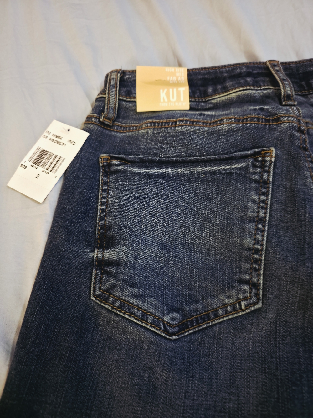 Kut From The Kloth Womens High Rise Wide Leg Cuffed Jeans. Size 2 NWT. - Picture 10 of 14